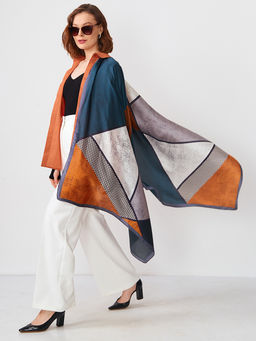 Большой, мягкий, тонкий и очень нежный двусторонний палантин с рисунком - Tantino фото 5