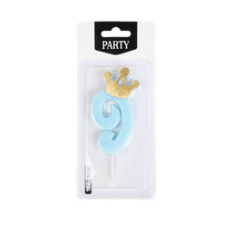 Свеча Цифра корона / KL-4 /уп 12/720/ голубая (0) - Галеонтрейд фото 11