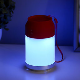 Ночник «Фоси» LED 5 режимов от батареек 3хААА бело-красный 6.5×6.5×11.5 см
