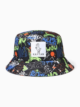 Панама детская KAFTAN «Граффити», чёрная, размер 54
