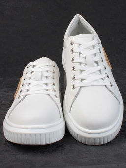 05-SD12-1D WHITE Кроссовки женские (натуральная кожа)