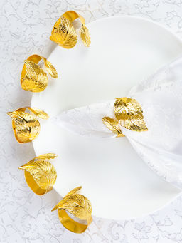 Кольца для салфеток 6 штук Лавр Золото / JG12 /уп 50/ - Галеонтрейд фото 4