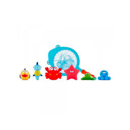 Набор игрушек для ванны с сачком "Морские обитатели", 7 шт