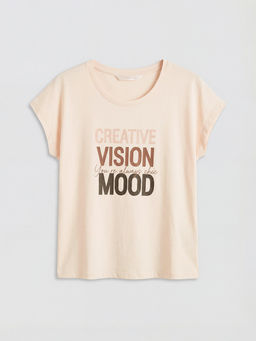 Bisiklet Yaka Bask?l? Kad?n Pijama Tak?m