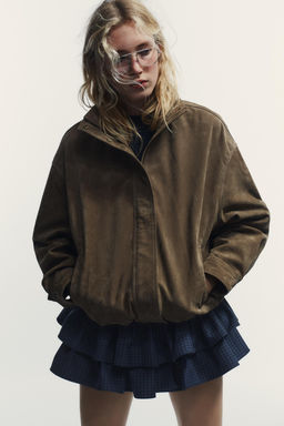 100% VOLUME SUEDE LEATHER JACKET - Zara фото 2