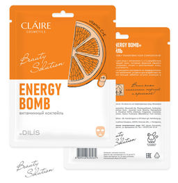 Claire Cosmetics Beauty Solution Тканевая маска Energy Bomb