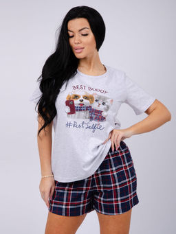 Пижама "Селфи" шорты, трикотаж