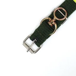 Ошейник двухслойный с вертлюгом, 2,5 см, зелёный, длина 58 см - Пижон фото 4