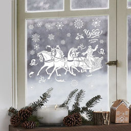 Наклейки на окна многоразовые «Чудес в Новом году», 50×70 см