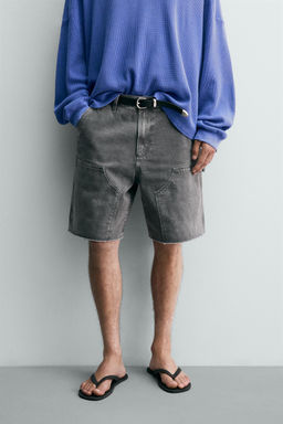BERMUDA RELAXED FIT BOLSILLO CARPINTERO / Gris oscuro - Zara фото 2
