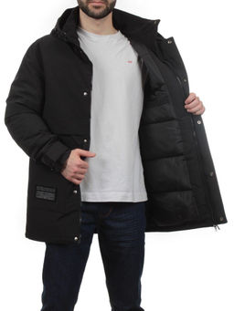 8895 BLACK Куртка мужская зимняя облегченная (130 гр. холлофайбер) - Fashion фото 8