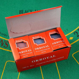 Цена за 2 шт. Карты игральные пластиковые «Royal», колода 54 шт., 8.8×5.7 см