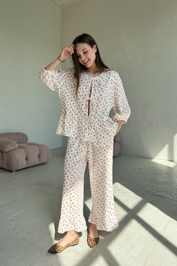 Костюм муслин SET070/05/Белый, бежевый