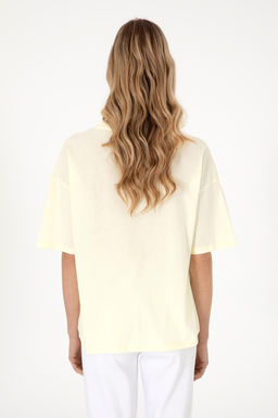 Kad_n Limon Oversize Bisiklet Yaka Ti__rt