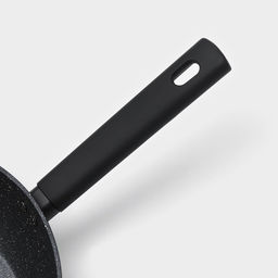 Сковорода Доляна Первый дом, d=28 см, h=8 см, кованый алюминий, индукция, чёрная фото 4