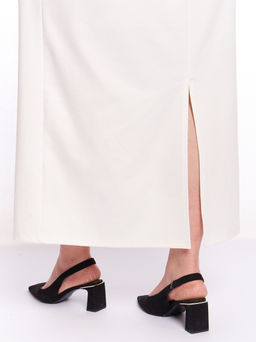 Платье из плотного трикотажа PP51506WHT04