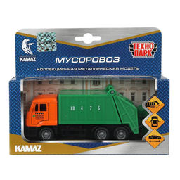 Модель металл. "KAMAZ мусоровоз" 12см (SB-16-25WB, 392219) откр. двери, подвижные детали, в коробке