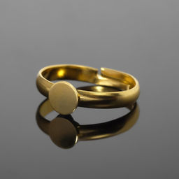 Цена за 2 шт. Основа для кольца регулируемая с платформой 6 мм (набор 5 шт.), цвет золото