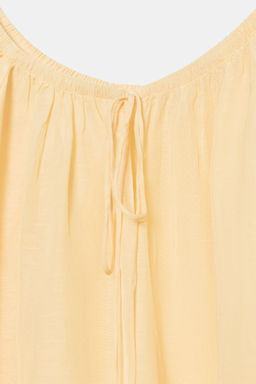 BLUSA CON LINO ZW COLLECTION / Amarillo pastel - Zara фото 8