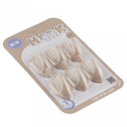 Крючок на липучке "Мини" пластмассовый, 6 штук 2,5х4,4х2,3см, в блистере, цвета микс (Китай)