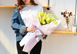 Пленка матовая для цветов 58*58 см (20 шт) SF-2354, нежно-голубой - Больше подарков фото 4