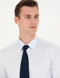 A__k Mavi Slim Fit Uzun Kollu Basic G_mlek - Pierre cardin фото 2