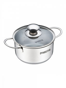 Кастрюля с крышкой 1л серебристый нержавеющая сталь