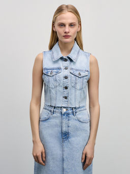 Джинсовый жилет / Zarina  фото 3