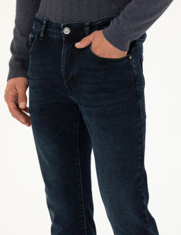 Lacivert Slim Fit Jean Pantolon