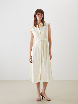 Beli Ku?akl? Pileli G?mlek Elbise