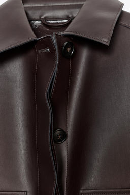SHORT FAUX LEATHER JACKET - Zara фото 9