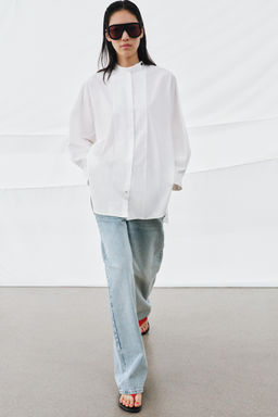 CAMISA OVERSIZE POPEL?N ZW COLLECTION / Blanco roto - Zara фото 2