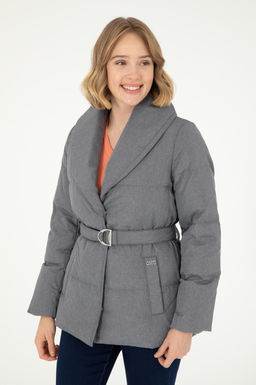 Женское серое пальто Неожиданная скидка в корзине - U.s. polo assn фото 3