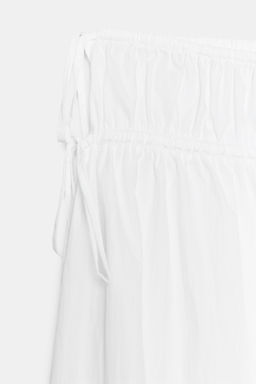 PANTAL?N CULOTTE FRUNCES / Blanco - Zara фото 6