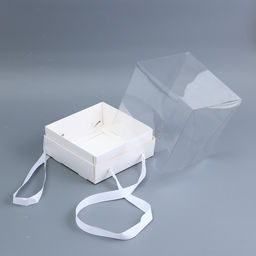 Коробка для торта с прозрачной крышкой, белая, 17×17×15 см