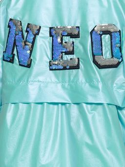 PELICAN, плащ для девочек, Бирюза  фото 4