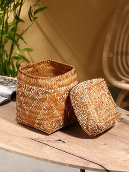 Корзинка плетёная «Марокко», 17×17×25 см