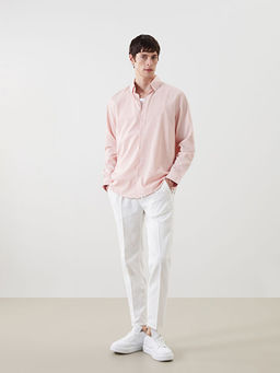 Regular Fit Uzun Kollu ?izgili Erkek G?mlek