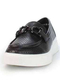 03-YD13-3D BLACK/WHITE Полуботинки женские (натуральная кожа)