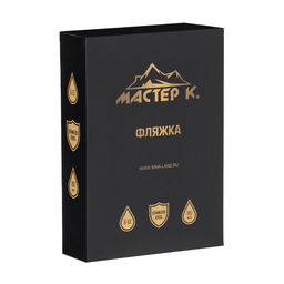 Фляжка Мастер К, 180 мл, подарочная, армейская, 6 oz, нержавеющая сталь, тёмно-зелёная