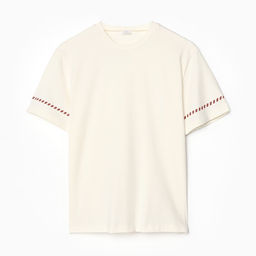 Футболка женская с красным кантом Basic line, молочная, размер 46