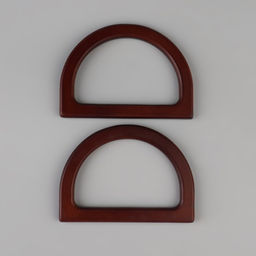 Ручки для сумки деревянные, 12×8.5 см, 2 шт., тёмно-коричневые