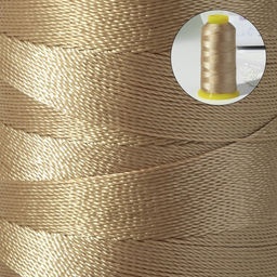 Нитки обувные, 500D/3, 600 м, бежевые