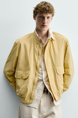 CAZADORA BOMBER T?CNICA REGULAR FIT / Vainilla - Zara фото 7
