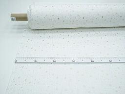 Муслин двухслойный с эф.жатости Звездочки (золотой глиттер) цв.белый, ш.1.4м, хл-100%, 140гр/м.кв - Купава фото 7