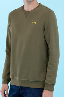 U. S. Polo Assn / Базовый свитшот цвета хаки с круглым вырезом - U.s. polo assn фото 14