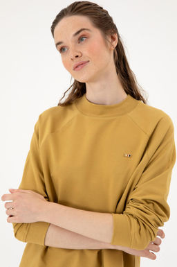 Kad_n Camel Regular Bisiklet Yaka Basic Sweatsh_rt