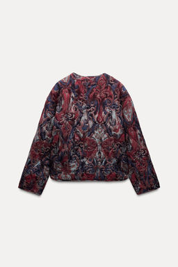 PRINTED QUILTED JACKET - Zara фото 6