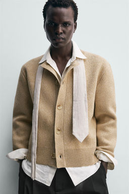 TEXTURED RELAXED FIT CARDIGAN - Zara фото 5