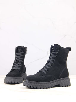 Ботинки 327.asteria.bl черный замш/Мех